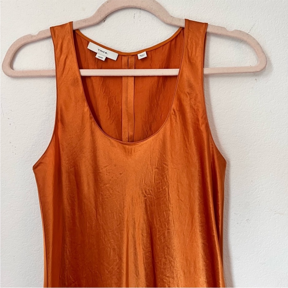Vince Bias Tank Slip Dress in Marigold Color - Picture 4 of 9